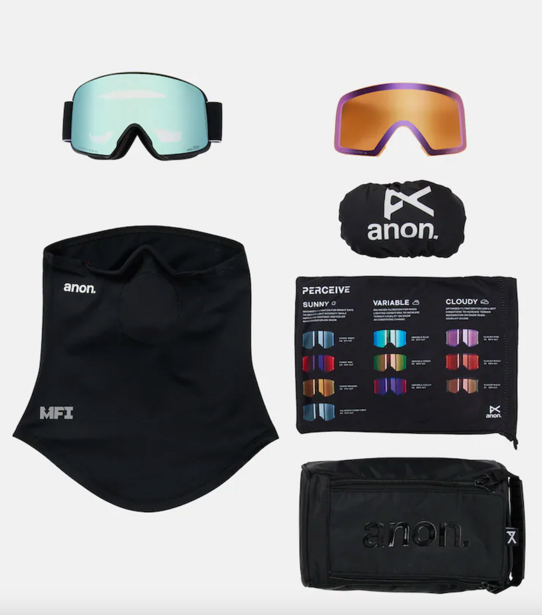 Anon M6 Goggle Low Bridge Black w/ Perceive Variable Blue