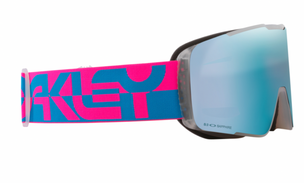 Oakley Line Miner Pro L Blue Pink Duality Goggles w/ Prizm Sapphire Iridium & Snow Iced Iridium