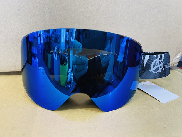 Anticorp Frameless Goggle Black w/ Blue Mirror