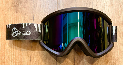 Anticorp Brumby Goggle - Black w/ Green Mirror