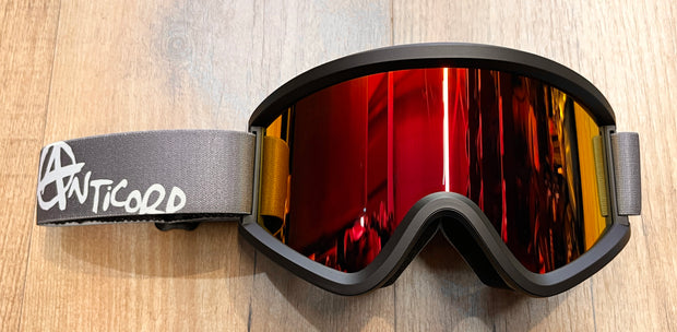 Anticorp Brumby Goggle - Black w/ Red Mirror