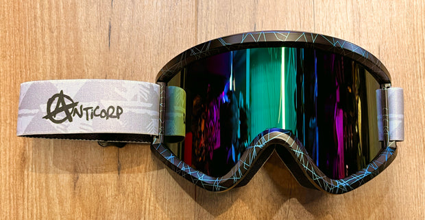 Anticorp Brumby Goggle - Slash w/ Green Mirror