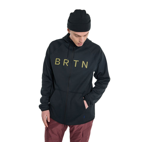 Burton Mens Crown Weatherproof Fullzip Fleece Hoodie