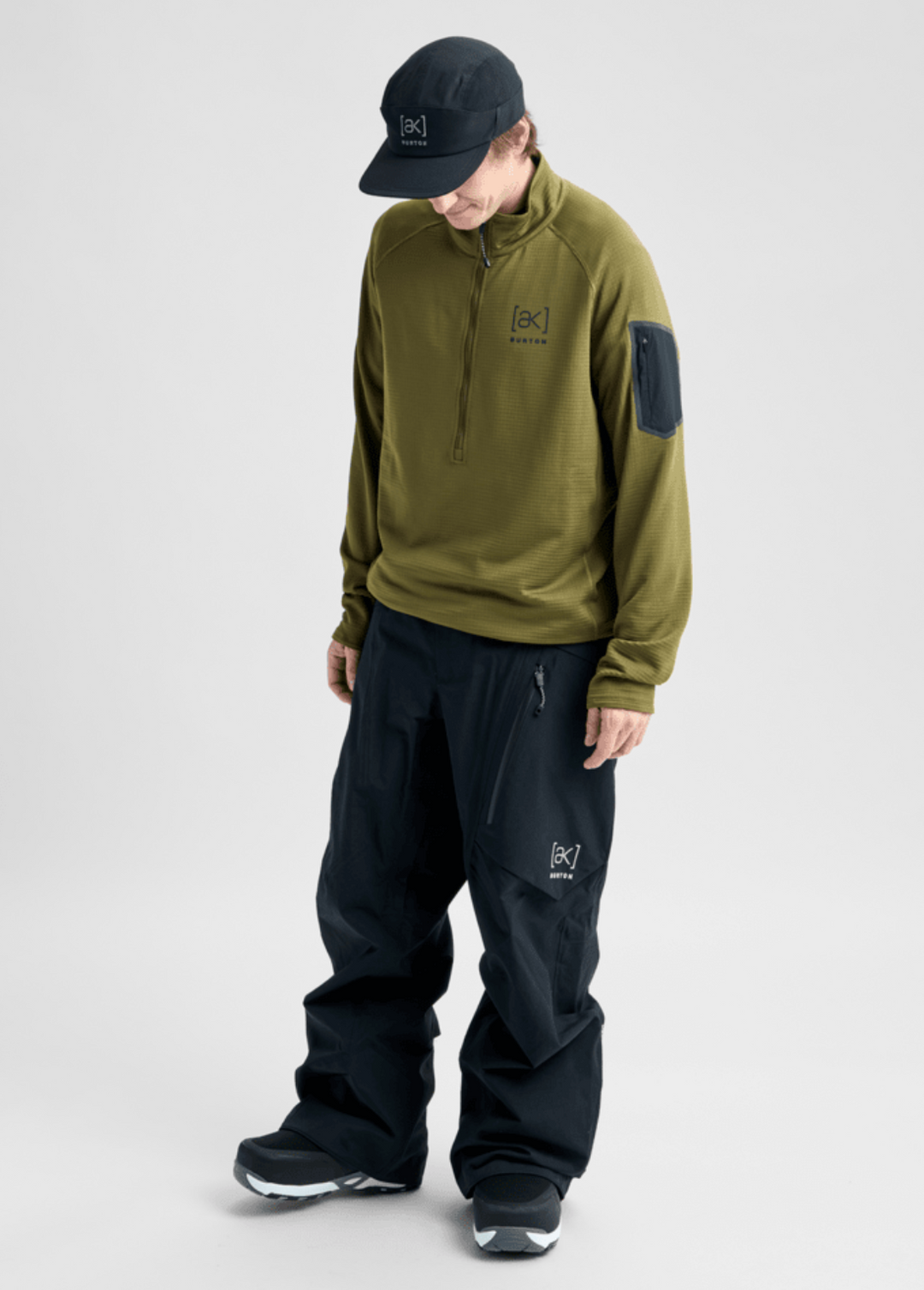 Burton Mens [AK] Helium Grid Fleece Halfzip
