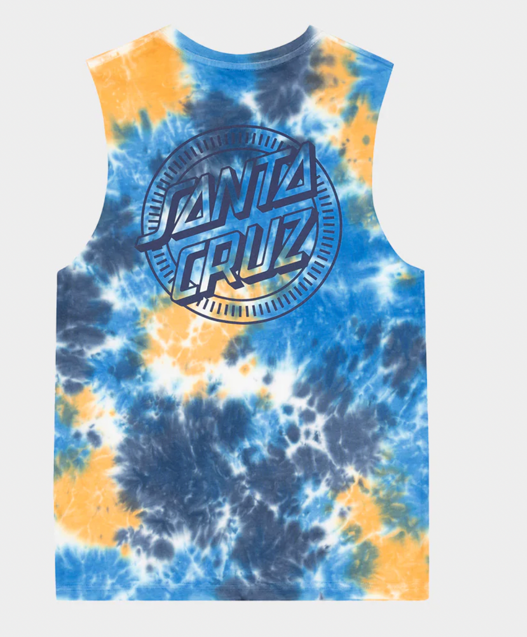 Santa Cruz Boys Industrial Dot Mono Muscle T-shirt Blue Tie Dye