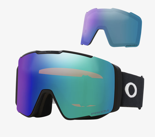 Oakley Line Miner Pro M Asian Fit Matte Black Goggles w/Prizm Argon Iridium and Prizm Iced Iridium