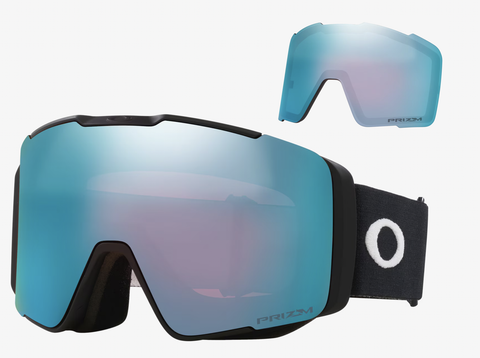 Oakley Line Miner Pro  M Matte Black Goggles  w/ Prizm Sapphire Iridium and Prizm Iced Iridium