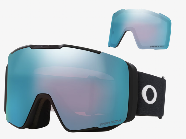 Oakley Line Miner Pro  M Matte Black Goggles  w/ Prizm Sapphire Iridium and Prizm Iced Iridium