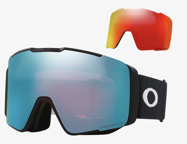 Oakley Line Miner Pro  M  Matte Black Goggles  w/ Prizm Sapphire Iridium and Prizm Torch Iridium