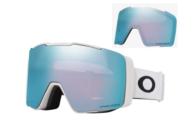 Oakley Line Miner Pro  M  Matte White Goggles  w/ Prizm Sapphire Iridium and Prizm Iced Iridium