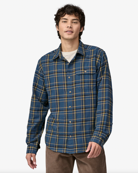 Patagonia Mens Long-Sleeved Cotton in Conversion Lightweight Fjord Flannel Shirt