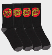 Santa Cruz Classic Dot Socks 7-11 Mens 4pk