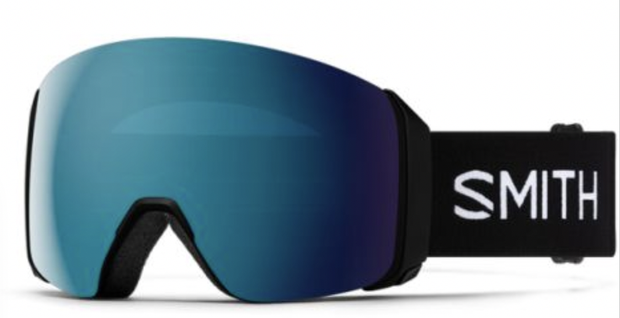 Smith 4D Mag Goggle - Low Bridge Fit, Black W/ChromaPop Sun Blue Mirror
