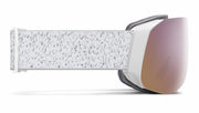 Smith 4D Mag S Goggle - Low Bridge Fit, White Chunky Knit w/ Chromapop Everyday Rose Gold Mirror