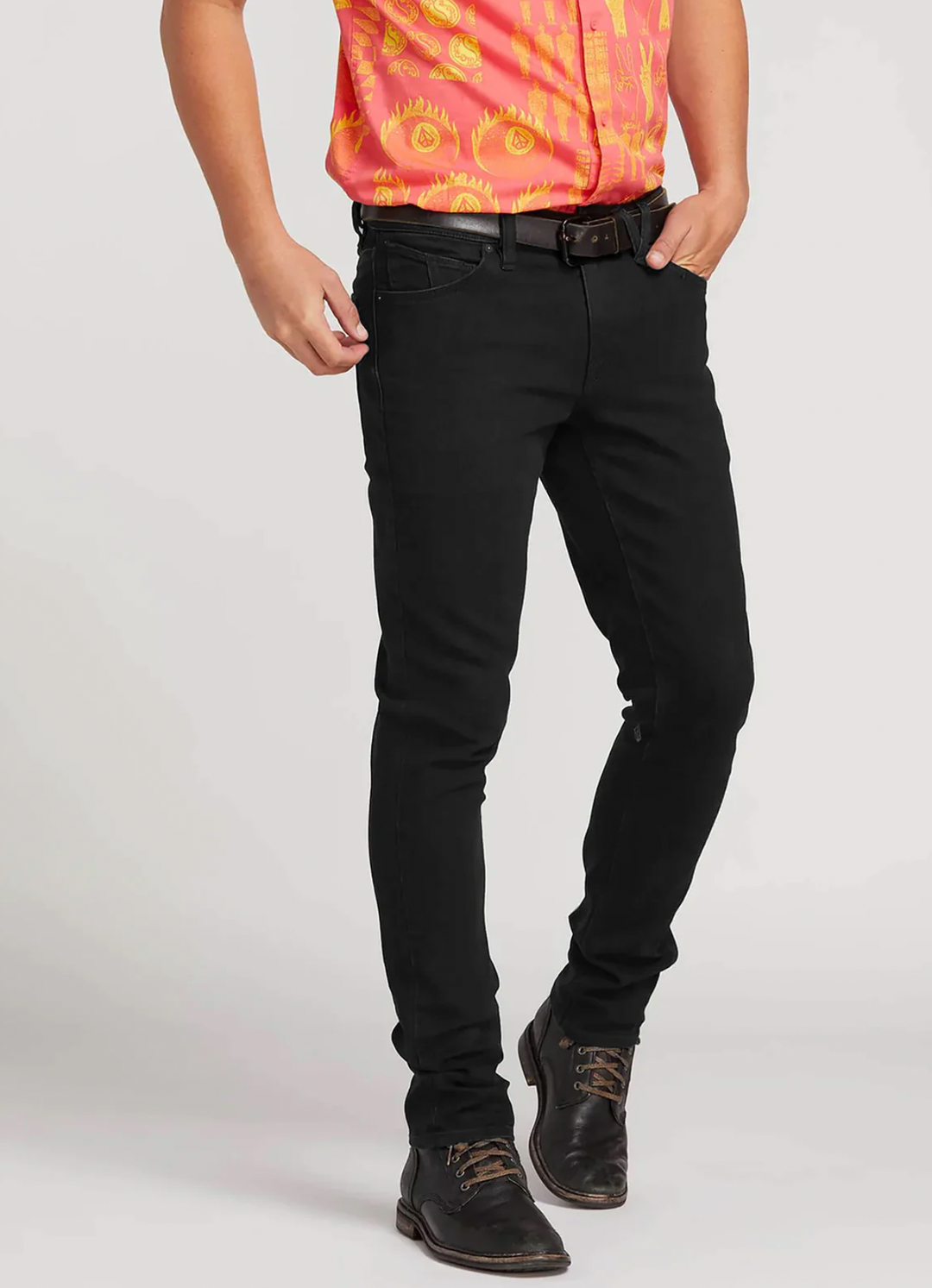 Volcom Mens 2x4 Skinny Tapered Jeans