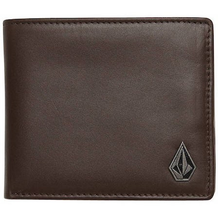 Volcom Single Stone Leather Wallet Brown