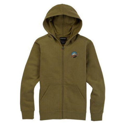 Burton Kids Retro Mtn Full Zip-Hoodie-Burton-Martini Olive-M-