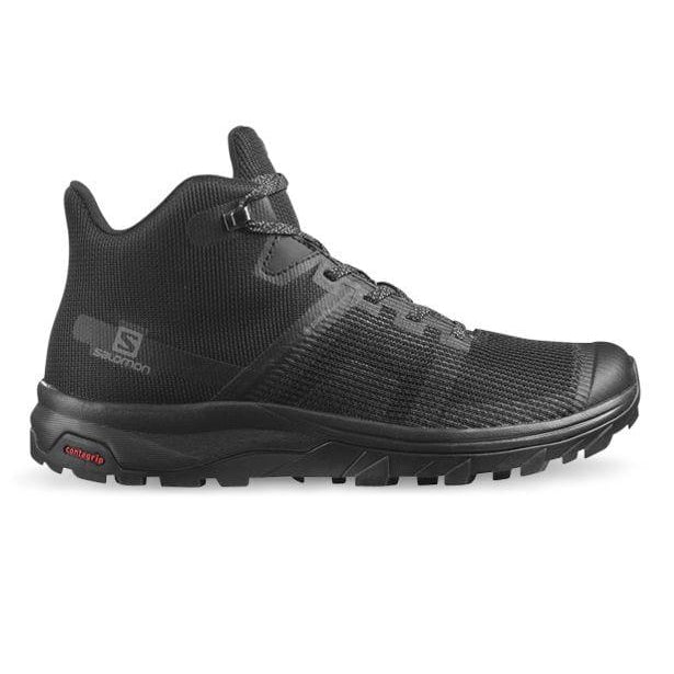 Salomon Womens OUTline Prism Mid Gore-Tex Hiking Boot-Shoe-Salomon-Black/ Castor Grey-7.5-