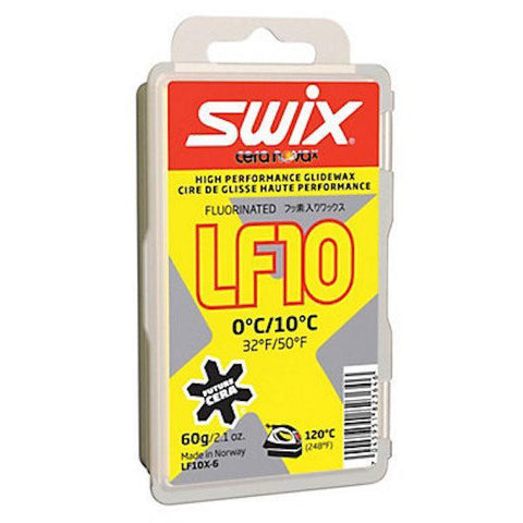 Swix LF 10X 60gm Yellow Wax +10-0C - First Tracks Boardstore