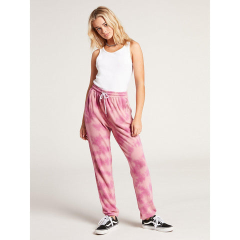 Volcom Womens Lil Fleece Pant-Trackpant-Volcom-10-Faded Mauve-