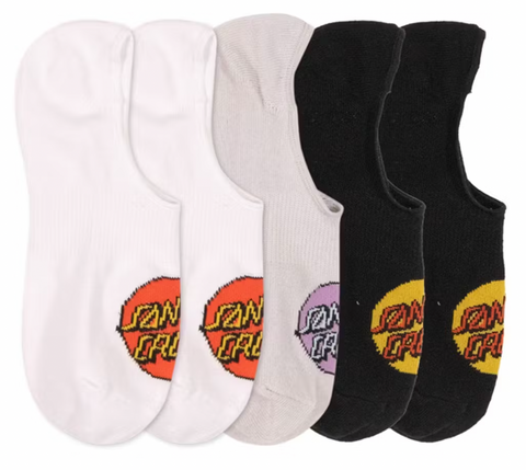 Santa Cruz  Womens Opus Dot No Show Sock 5pk