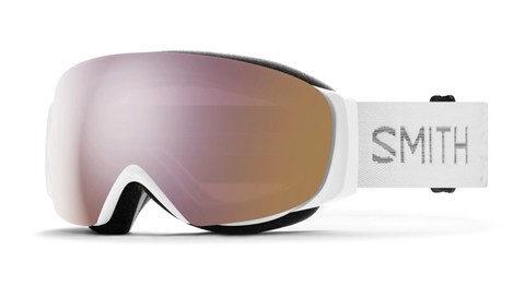 Smith I/O Mag S Goggle - White Chunky Knit w/ Chromapop Everyday Rose Gold Mirror