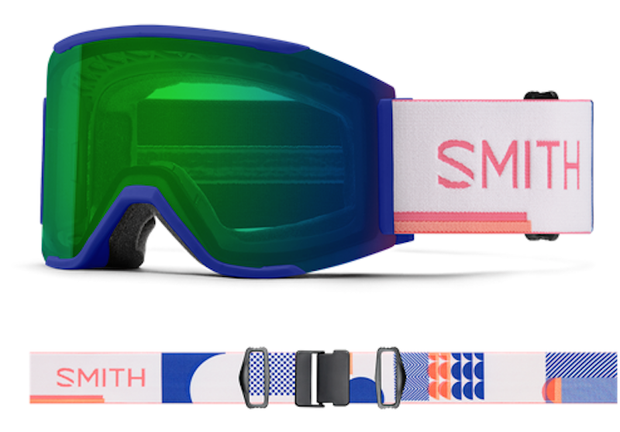 Smith Squad Mag Goggle, Lapis Risoprint w/ Chromopop Everyday Green Mirror + Storm Rose Flash