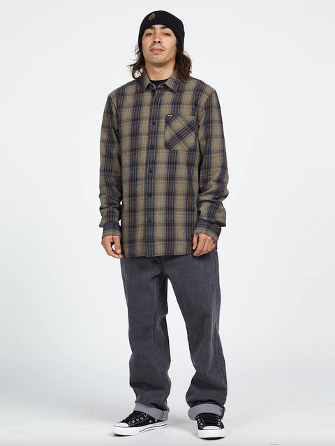 Volcom Heavy Twills Long Sleeve Flannel Shirt